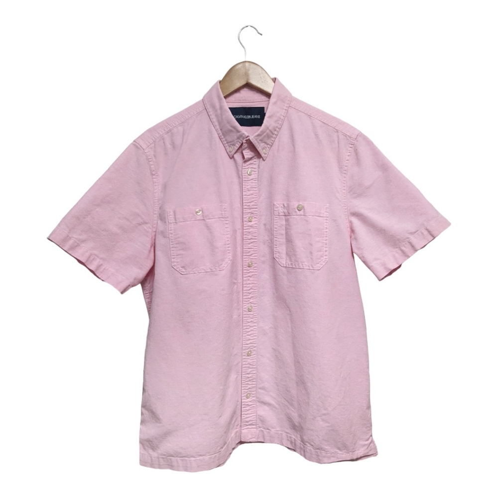 Calvin Klein Jeans Bubblegum Pink Button Down Shirt, L
